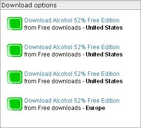 Alcohol 52％ Downloadリンク